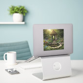 ドリームガーデン シール (デスク上のノートパソコン)