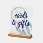 ドリームキャッかわいらしチャー望峰ベイビーシャワー標識 アクリルサイン (傾斜)