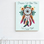 ドリームキャッやる気を起こさせるチャーフローラウォーターカラーアート キャンバスプリント