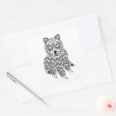 ドリームキャッインスパイアクキャッチャー付き狼 スクエアシール (封筒)