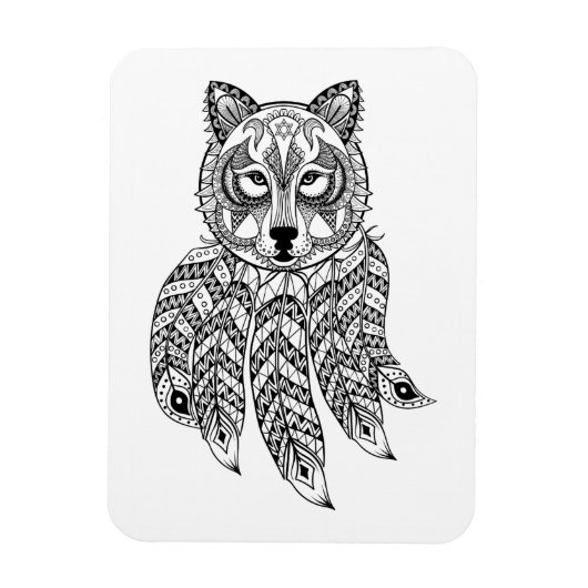 ドリームキャッインスパイアクキャッチャー付き狼 マグネット (縦)