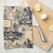 ドリームキャッスルミッドナイト&アイボリートイレデジュイ キッチンタオル (四つ折り)