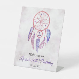 ドリームキャッチャーお一人様誕生日パーティーへようこそ 台座サイン