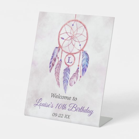 ドリームキャッチャーお一人様誕生日パーティーへようこそ 台座サイン (正面)