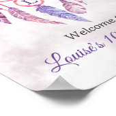 ドリームキャッチャーお一人様誕生日パーティー歓迎サイン ポスター (角)