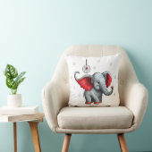 ドリームキャッチャーかわいいベビーゾウ。透明な背面 クッション (椅子)