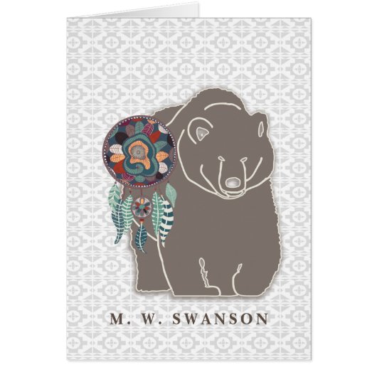 ドリームキャッチャーとブラウンベア先住民アメリカン (正面)