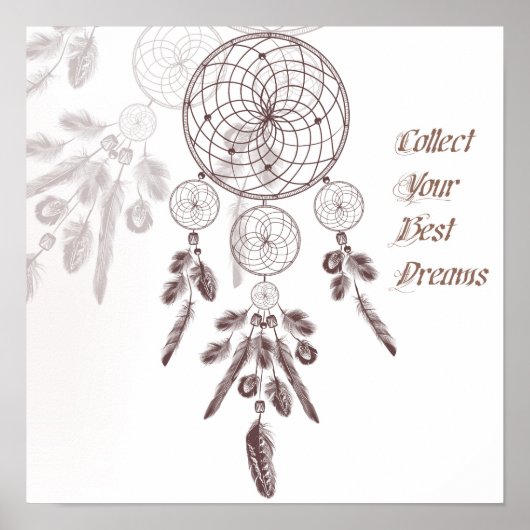 ドリームキャッチャーと引用文ポスター ポスター (正面)