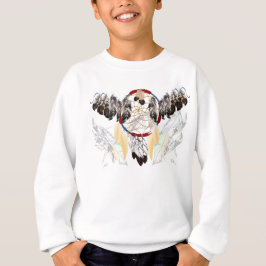 ドリームキャッチャーと羽毛シャツ（幅） Tシャツ