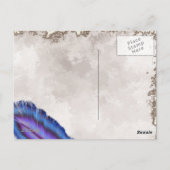 ドリームキャッチャーと魔法鳥のターコイズ羽 ポストカード (裏面)