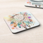 ドリームキャッチャーのコースター白い背景 コースター (左側)