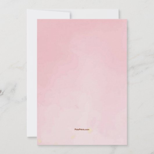 ドリームキャッチャーのピンクの水色妊娠アナウンセメント 案内状 (裏面)