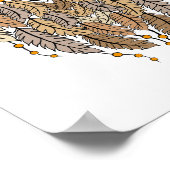 ドリームキャッチャーのフクロウ ポスター (角)