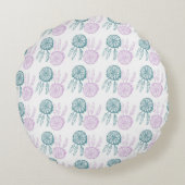 ドリームキャッチャーのモノグラム枕 ラウンドクッション (裏面)