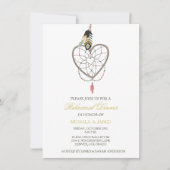 ドリームキャッチャーの羽根を使った結婚式のリハーサル招待状 招待状 (正面)