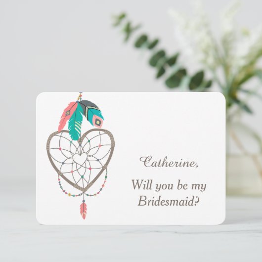 ドリームキャッチャーの羽結婚毛のメイド 招待状 (スタンド正面)
