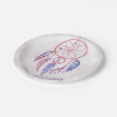 ドリームキャッチャーの誕生日パーティー ペーパープレート (アングル)