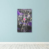 ドリームキャッチャーアンドフェザーズ銀河系 キャンバスプリント (インサイチュ (ウッドフロア))