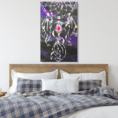 ドリームキャッチャーアンドフェザーズ銀河系 キャンバスプリント (インサイチュ (寝室))