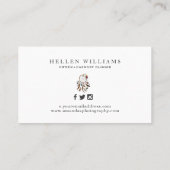 ドリームキャッチャーカラフルの花と羽 名刺 (裏面)