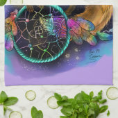 ドリームキャッチャーキツネ キッチンタオル (折り畳み)