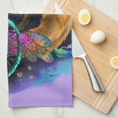 ドリームキャッチャーキツネ キッチンタオル (四つ折り)