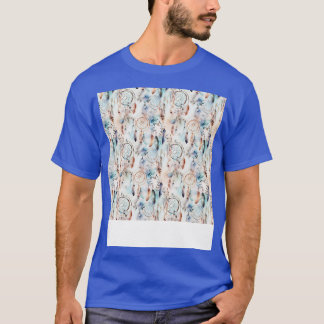 ドリームキャッチャーシームレスパターンボヘミアンヒッピーEth Tシャツ