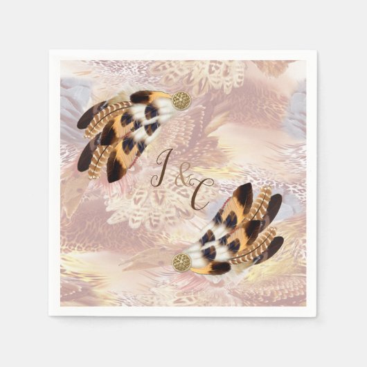 ドリームキャッチャーパーティー装飾 スタンダードカクテルナプキン (正面)