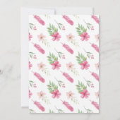 ドリームキャッチャーベビーシャワーフローラ招待状ピンク 招待状 (裏面)