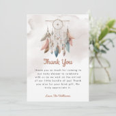 ドリームキャッチャーボホパステルベビーショーサンキューカード サンキューカード (スタンド正面)