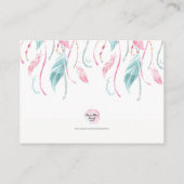 ドリームキャッチャー予約リクエスト赤ちゃんシャワー挿入カード エンクロージャーカード (裏面)