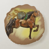 ドリームキャッチャー付き馬 ラウンドクッション (裏面)