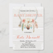 ドリームキャッチャー保保ベビーシャワー招待状 招待状 (正面)