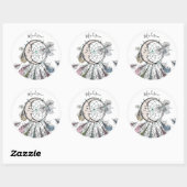 ドリームキャッチャー名前をカスタムするシール ラウンドシール (シート)