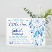 ドリームキャッチャー少年ファースト誕生日招待状 招待状 (スタンド正面)