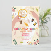 ドリームキャッチャー工芸品誕生日ビーディングビーズ 招待状 (スタンド正面)