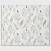 ドリームキャッチャー房保羽毛中立ラッピング紙 ラッピングペーパー (フラット)