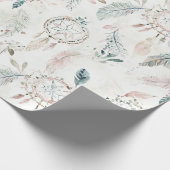 ドリームキャッチャー房保羽毛中立ラッピング紙 ラッピングペーパー (角)