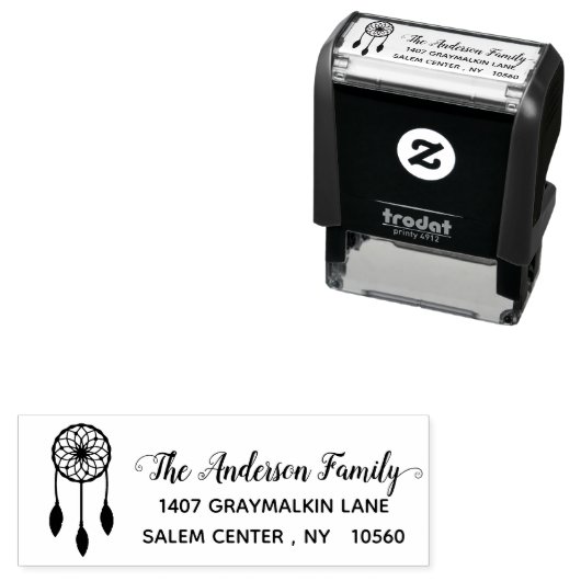 ドリームキャッチャー書道アドレス手書き セルフインキングスタンプ (インサイチュ)