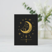ドリームキャッチャー月スピリチュアル三日月天文学 ポストカード (スタンド正面)