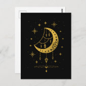 ドリームキャッチャー月スピリチュアル三日月天文学 ポストカード (正面/裏面)