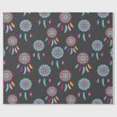 ドリームキャッチャー模様 ラッピングペーパー (フラット)