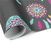 ドリームキャッチャー模様 ラッピングペーパー (ロールコーナー)