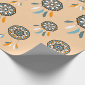 ドリームキャッチャー模様 ラッピングペーパー (角)