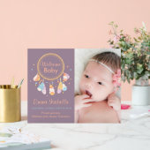ドリームキャッチャー生まれたばかりの新生児誕生のお知らせ3 アクリルサイン (ウェディング)