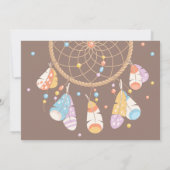 ドリームキャッチャー生まれたばかりの新生児誕生発表2 案内状 (裏面)