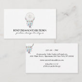 ドリームキャッチャー羽毛ボホトライバル 名刺 (正面/裏面)