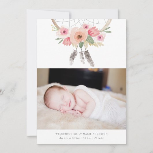 ドリームキャッチャー誕生のお知らせ 案内状 (正面)