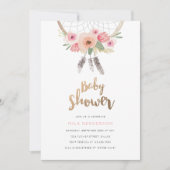 ドリームキャッチャー赤ちゃんシャワー招待状 招待状 (正面)