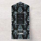 ドリームキャッチャー赤ちゃんシャワー男の子！ オールインワン招待状 (内側)